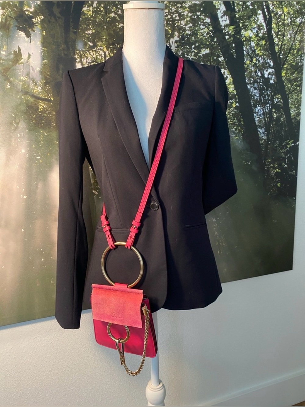 Chloé Mini Faye Leather
Bracelet Bag In Pink